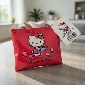 NWT DAISO. Hello Kitty Pink Floral Pouch